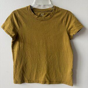 Madewell 100% Cotton Northside vintage Tee, Size Medium, Dark Mustard color